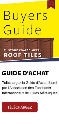 Téléchargez le Guide d'Achat fourni par l'Association des Fabricants Internationaux de Tuiles Métalliques.